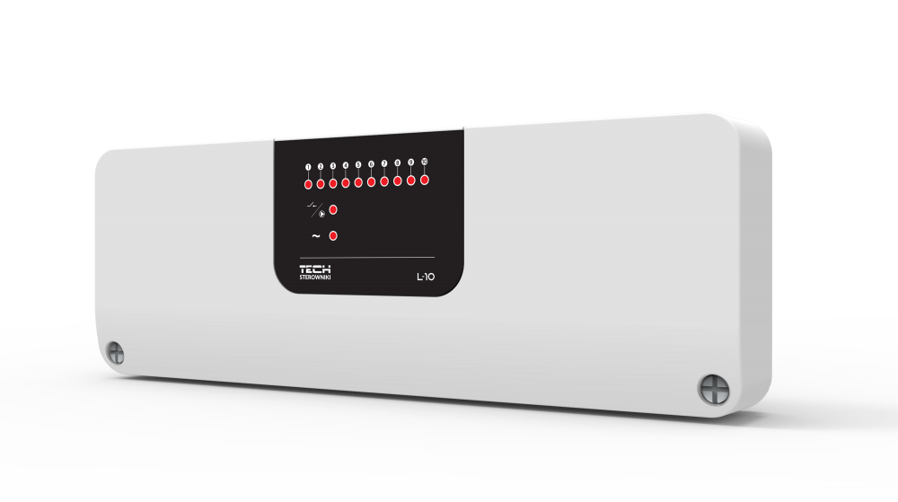 Przewodowy sterownik zaworów termostatycznych (10 sekcji), model L-10