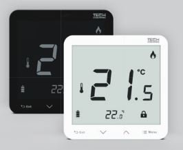 Przewodowy regulator pokojowy dedykowany do Sinum biały R-S3