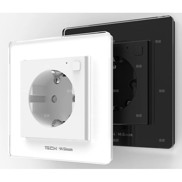 Gniazdko doramkowe z pomiarem prądu FF-230, komunikacja bezprzewodowa TECH WTP, kolor czarny