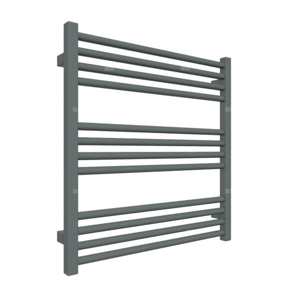 Grzejnik drabinkowy TERMA FIONA, podłączenie SX, wym. 660 x 630 mm, kolor metaliczny szary, moc 350W