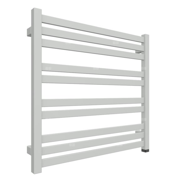 Grzejnik elektryczny TERMA MARLIN ONE 630 x 600 mm, kolor szary jasny RAL7035, moc 400 W, podłączenie E1, kabel prosty bez wtyczki 1,5m srebrzysty