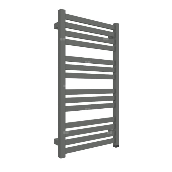 Grzejnik elektryczny TERMA MARLIN ONE 430 x 780 mm, kolor błyszcząca szarość, moc 300 W, podłączenie E8, kabel spiralny z wtyczką 2,5m srebrzysty