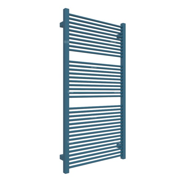 Grzejnik elektryczny TERMA MIKE 530 x 1035 mm, kolor niebieski lazurowy RAL5009, moc 600 W, podłączenie E8, kabel prosty bez wtyczki