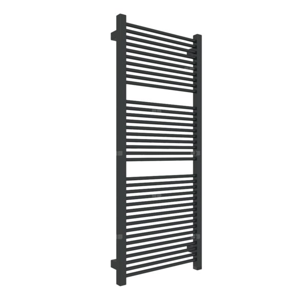 Grzejnik elektryczny TERMA MIKE ONE 430 x 1035 mm, kolor czarny jak kruk soft RAL9005, moc 400 W, podłączenie E1, kabel prosty bez wtyczki 1,5m czarny