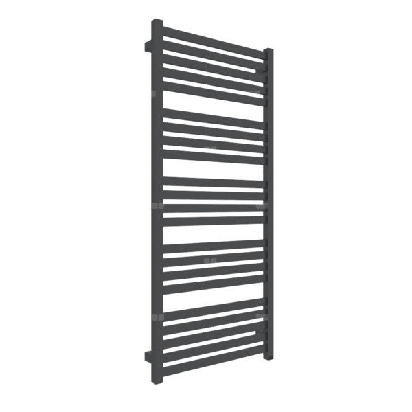 Grzejnik elektryczny TERMA MARLIN ONE 530 x 1185 mm, kolor metaliczna czerń, moc 600 W, podłączenie E8, kabel prosty bez wtyczki 1,5m czarny