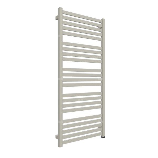 Grzejnik elektryczny TERMA MARLIN ONE 530 x 1185 mm, kolor metaliczny beż, moc 600 W, podłączenie E1, kabel prosty bez wtyczki 1,5m srebrzysty