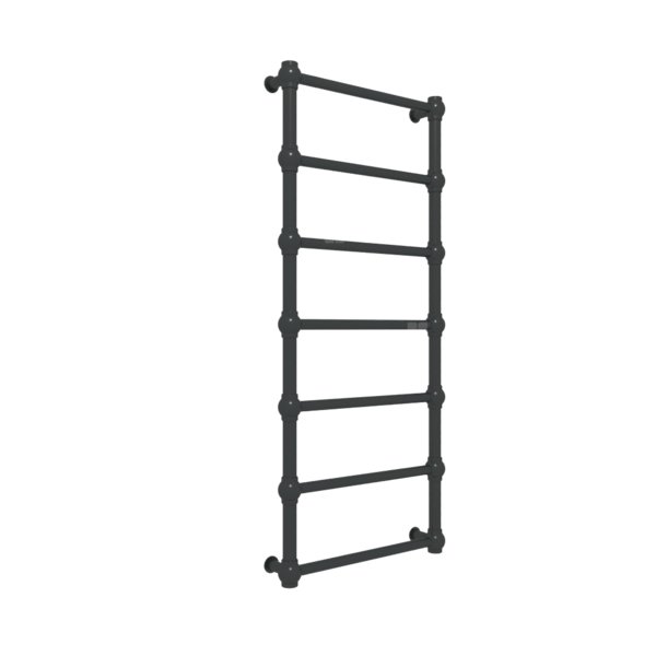 Grzejnik elektryczny TERMA RETRO 504 x 1170 mm, kolor czarny głęboki RAL9005, moc 800 W, podłączenie E1, kabel spiralny z wtyczką