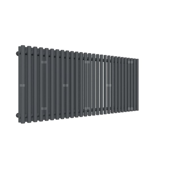 Grzejnik drabinkowy TERMA TUNE VWD, podłączenie ZX, wym. 600 x 1390 mm, kolor czarny anodowy, moc 1693W