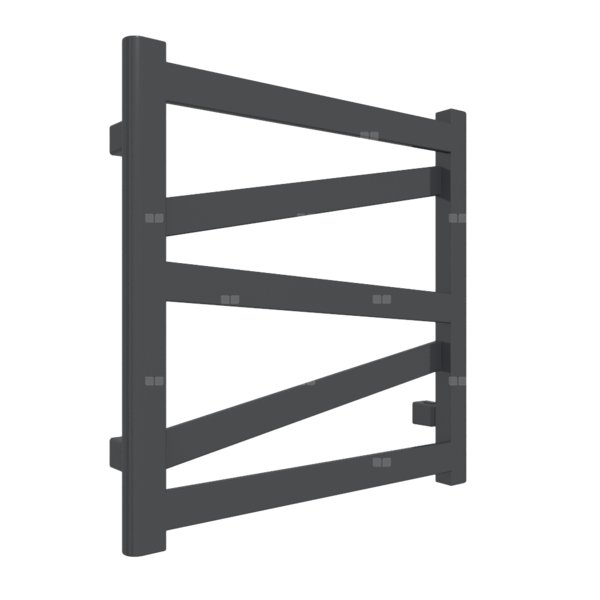 Grzejnik drabinkowy TERMA VIPERA, podłączenie SX, wym. 510 x 500 mm, kolor czarny pieprz