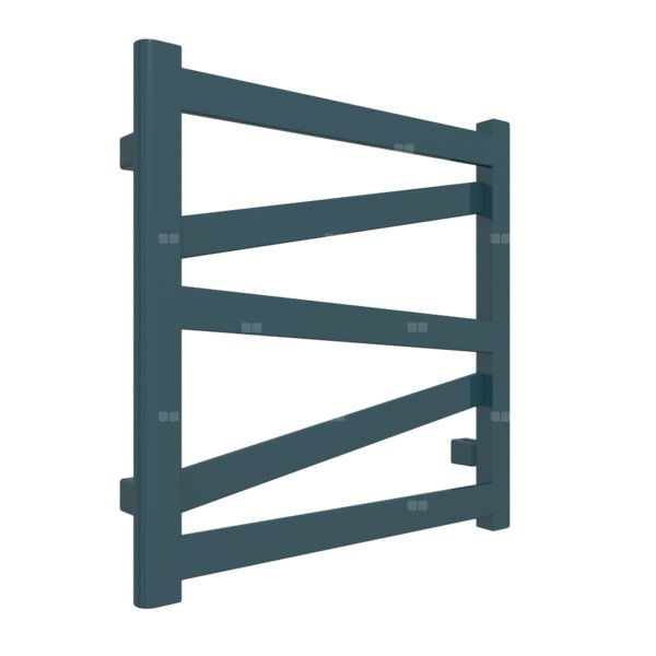 Grzejnik drabinkowy TERMA VIPERA, podłączenie SX, wym. 510 x 500 mm, kolor niebieski zielony RAL5020, moc 192W