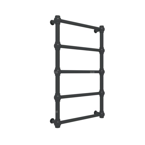 Grzejnik elektryczny TERMA RETRO 504 x 800 mm, kolor czarny głęboki mat RAL9005, moc 200 W, podłączenie E8, kabel spiralny z wtyczką