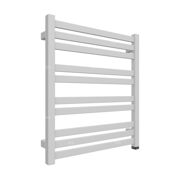 Grzejnik elektryczny TERMA MARLIN ONE 530 x 600 mm, kolor chrom, moc 200 W, podłączenie E8, kabel prosty bez wtyczki 1,5m srebrzysty