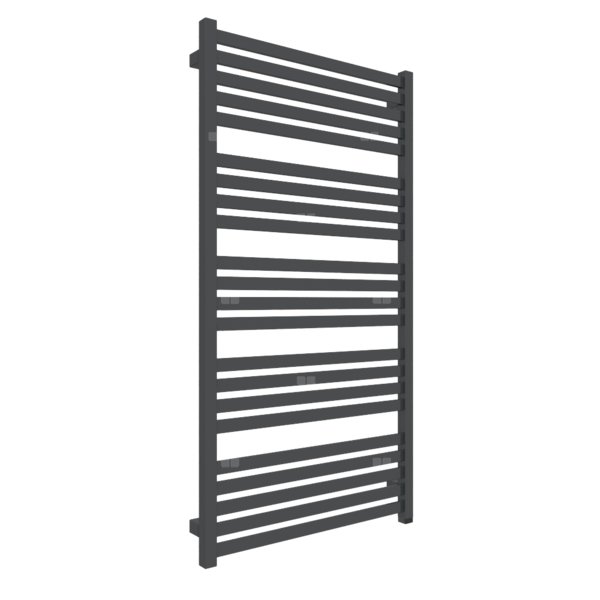 Grzejnik elektryczny TERMA MARLIN ONE 630 x 1185 mm, kolor metaliczna czerń, moc 800 W, podłączenie E8, kabel prosty bez wtyczki 1,5m czarny