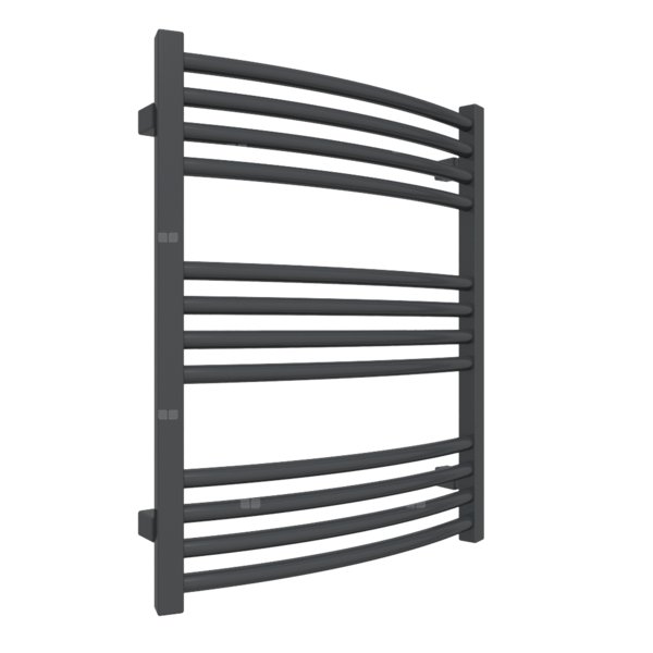 Grzejnik drabinkowy TERMA LENA, podłączenie SX, wym. 660 x 536 mm, kolor metaliczna czerń, moc 312W