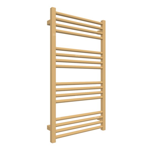 Grzejnik drabinkowy TERMA FIONA, podłączenie SX, wym. 900 x 500 mm, kolor szczotkowany mosiądz, moc 388W