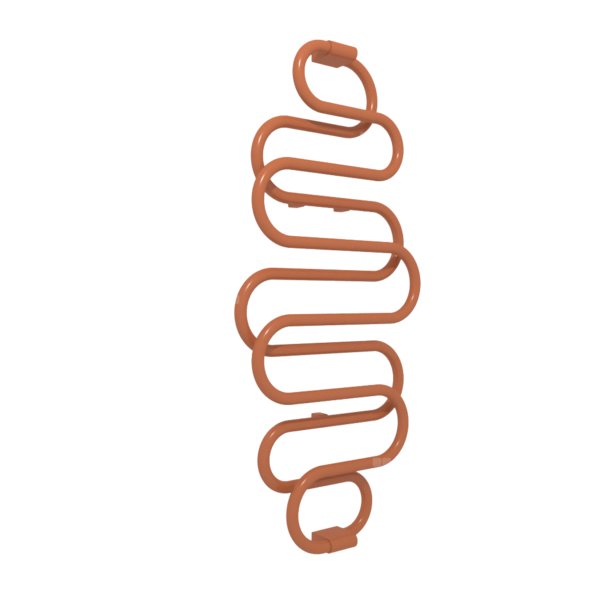 Grzejnik el. TERMA PERŁA E 1360/500 \ Bright Copper, podł. EX, kabel prosty bez wtyczki [1,5m srebrz