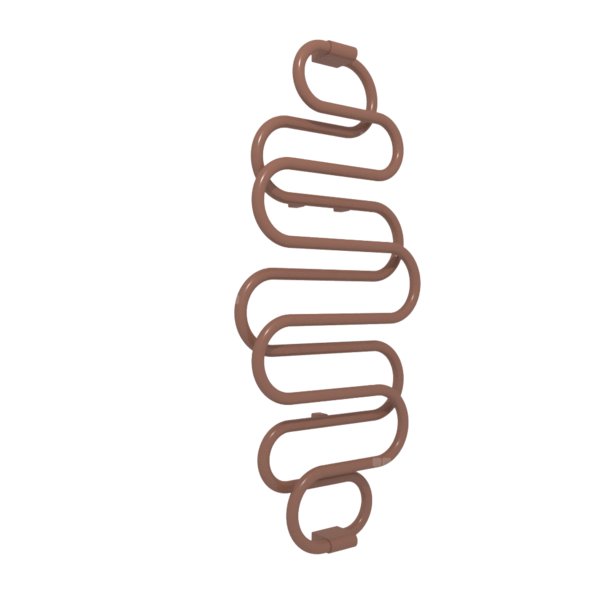 Grzejnik el. TERMA PERŁA E 1360/500 \ Copper, podł. EX, kabel spiralny z wtyczką [2,5m srebrzysty]