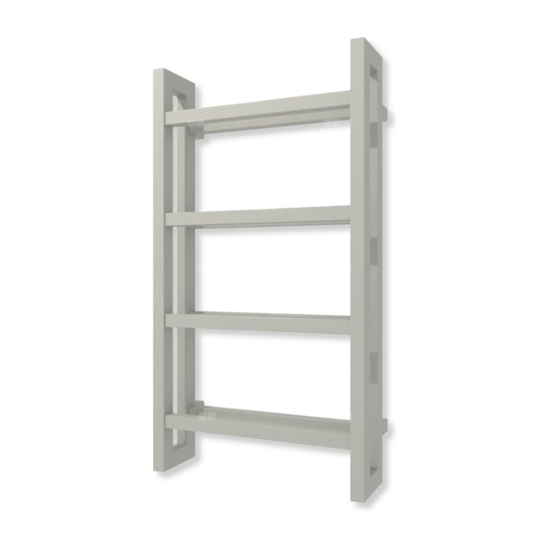 Grzejnik drabinkowy TERMA STAND, podłączenie SX, wym. 920 x 500 mm, kolor srebrny mat (farba), moc 486W