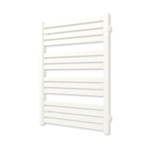 Grzejnik elektryczny TERMA MARLIN 780 x 530 mm, kolor biały drogowy RAL9016, moc 400 W, podłączenie E1, kabel spiralny z wtyczką biały