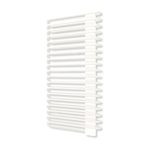 Grzejnik elektryczny TERMA MICHELLE 1200 x 600 mm, kolor biały drogowy RAL9016, moc 800 W, podłączenie E1, kabel prosty bez wtyczki z maskownicą biały