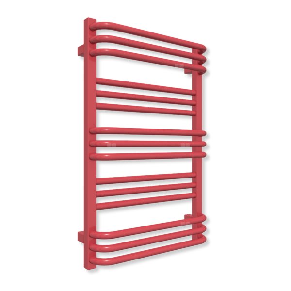 Grzejnik elektryczny TERMA POLA 780 x 500 mm, kolor czerwony truskawkowy RAL3018, moc 400 W, podłączenie E8, kabel prosty bez wtyczki z maskownicą