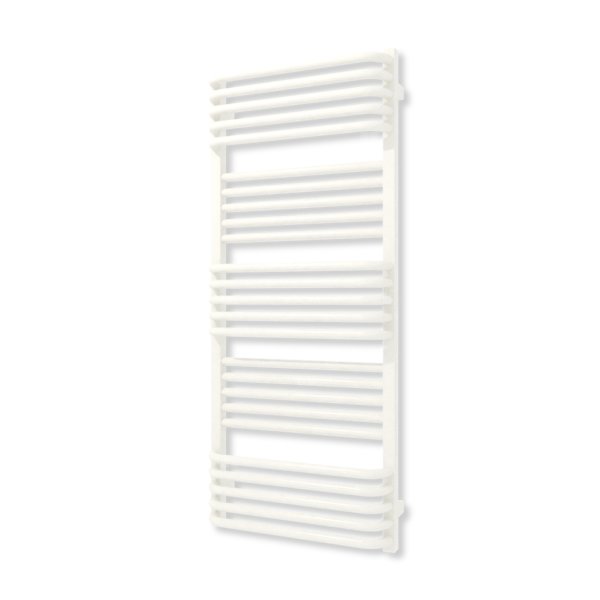 Grzejnik elektryczny TERMA POLA 1180 x 500 mm, kolor biały drogowy RAL9016, moc 600 W, podłączenie E1, kabel prosty bez wtyczki z maskownicą