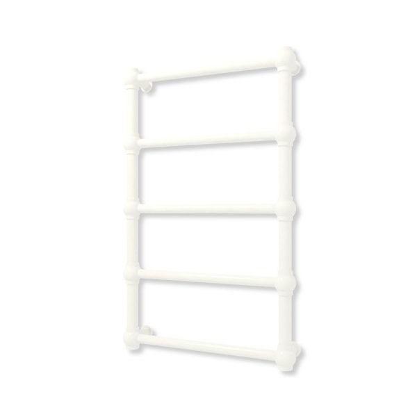 Grzejnik elektryczny TERMA RETRO 800 x 500 mm, kolor biały drogowy RAL9016, moc 200 W, podłączenie E1, kabel prosty bez wtyczki z maskownicą biały