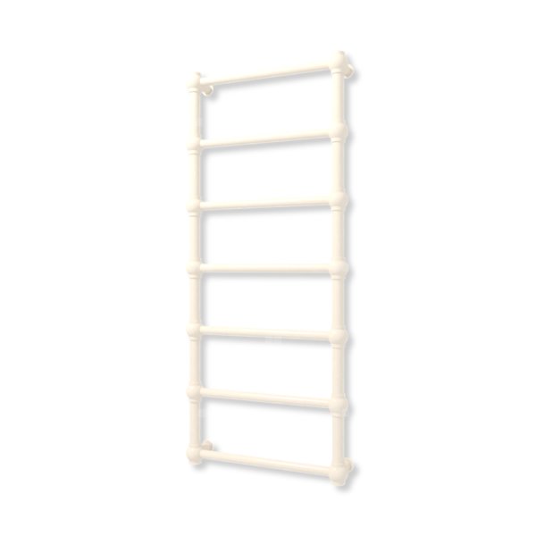 Grzejnik elektryczny TERMA RETRO 1170 x 500 mm, kolor biały kremowy RAL9001, moc 300 W, podłączenie E8, kabel prosty z wtyczką szary