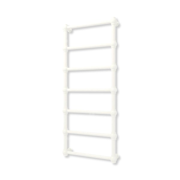 Grzejnik elektryczny TERMA RETRO 1170 x 500 mm, kolor biały drogowy RAL9016, moc 300 W, podłączenie E1, kabel spiralny z wtyczką