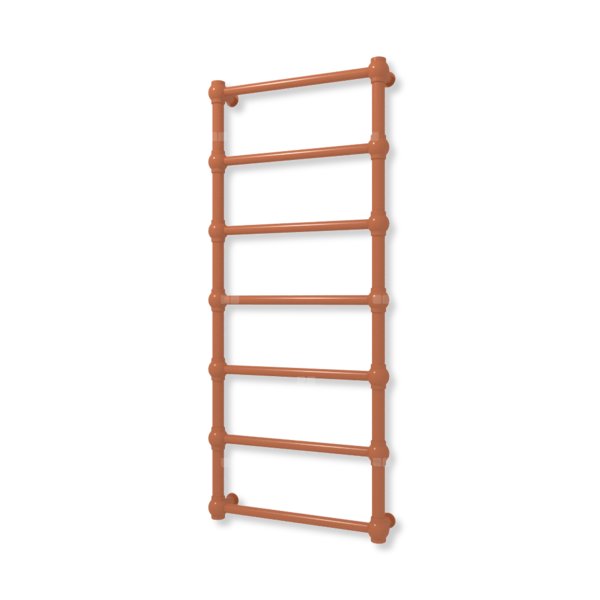 Grzejnik elektryczny TERMA RETRO 1170 x 500 mm, kolor jasna Cu, moc 300 W, podłączenie E8, kabel spiralny z wtyczką