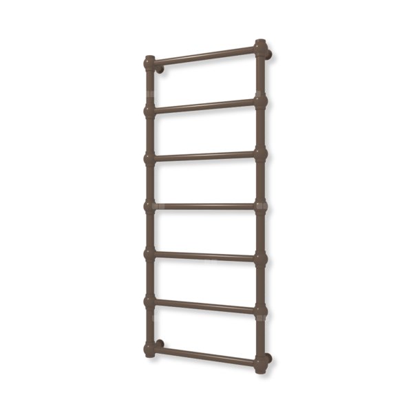 Grzejnik elektryczny TERMA RETRO 1170 x 500 mm, kolor szlachetny brąz, moc 300 W, podłączenie E1, kabel spiralny z wtyczką czarny