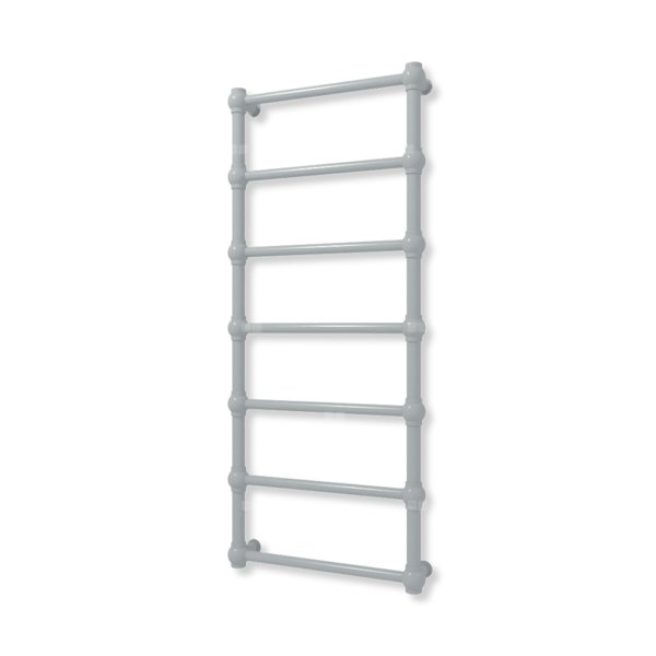 Grzejnik elektryczny TERMA RETRO 1170 x 500 mm, kolor metaliczny kamień, moc 300 W, podłączenie E8, kabel spiralny z wtyczką szary