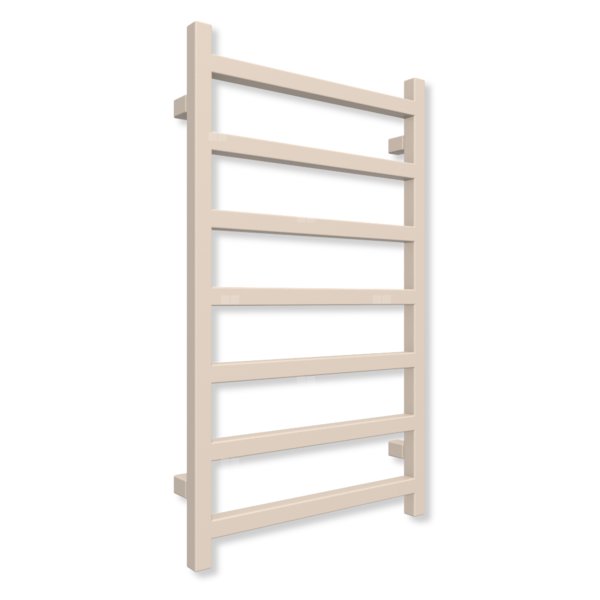 Grzejnik elektryczny TERMA SIMPLE 840 x 500 mm, kolor jasna kość słoniowa RAL1015, moc 300 W, podłączenie E1, kabel prosty bez wtyczki z maskownicą biały