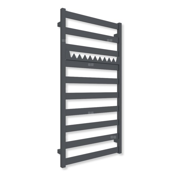 Grzejnik elektryczny TERMA VIVO 1150 x 600 mm, kolor metaliczny szary, moc 600 W, podłączenie E1, kabel przyłącze ts1/ss1