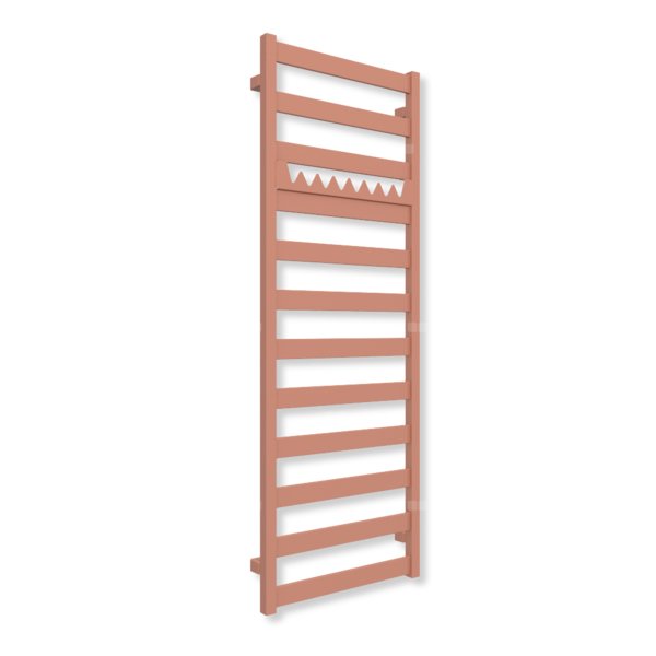 Grzejnik elektryczny TERMA VIVO 1390 x 500 mm, kolor soft 3012, moc 600 W, podłączenie E8, kabel prosty bez wtyczki z maskownicą szary