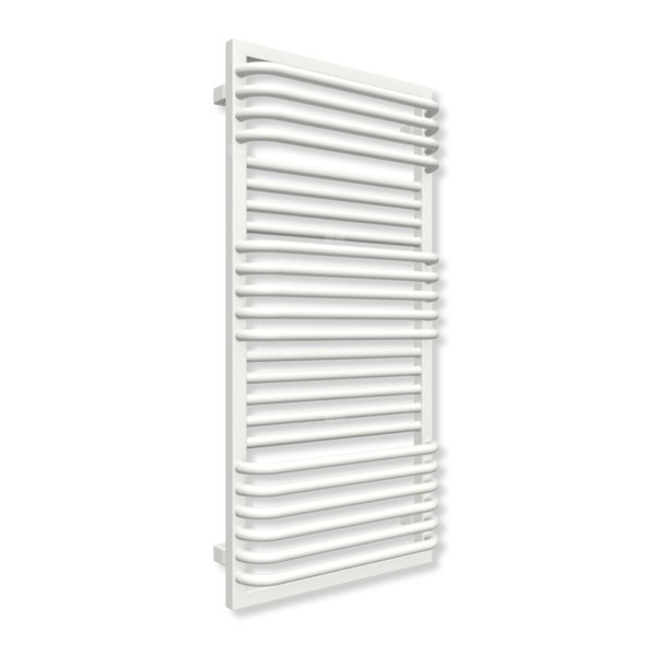 Grzejnik elektryczny TERMA POC 2 1040 x 500 mm, kolor biały soft, moc 600 W, podłączenie E1, kabel prosty bez wtyczki z maskownicą biały