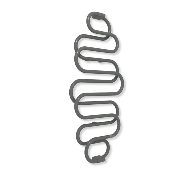 Grzejnik elektryczny TERMA PERŁA E 1360 x 500 mm, kolor szary drogowy b RAL7043, moc 284 W, podłączenie EX, kabel prosty z wtyczką srebrzysty