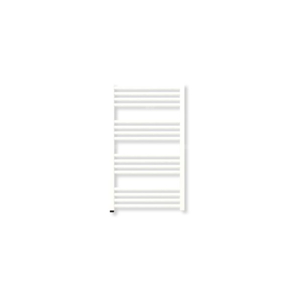 Grzejnik elektryczny TERMA FIONA ONE 900 x 530 mm, kolor biały sygnałowy soft, moc 400 W, podłączenie E1, kabel prosty bez wtyczki szary