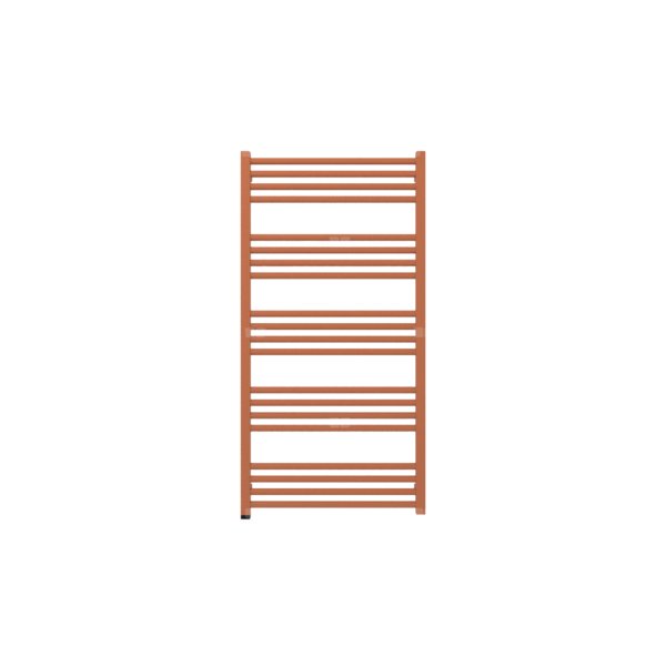 Grzejnik elektryczny TERMA FIONA ONE 1140 x 580 mm, kolor jasna Cu, moc 600 W, podłączenie E8, kabel prosty bez wtyczki szary