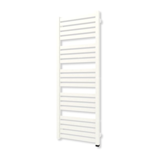 Grzejnik elektryczny TERMA MARLIN ONE 1180 x 430 mm, kolor biały drogowy RAL9016, moc 400 W, podłączenie E8, kabel prosty z wtyczką czarny