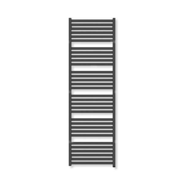 Grzejnik elektryczny TERMA MARLIN ONE 1680 x 530 mm, kolor czarny sygnałowy RAL9004, moc 800 W, podłączenie E8, kabel spiralny z wtyczką szary