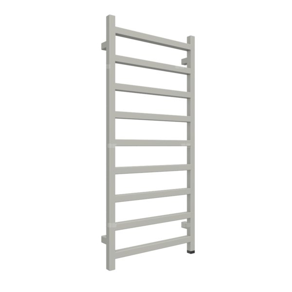 Grzejnik elektryczny TERMA SIMPLE ONE 1080 x 500 mm, kolor srebrny mat, moc 400 W, podłączenie E8, kabel prosty bez wtyczki czarny