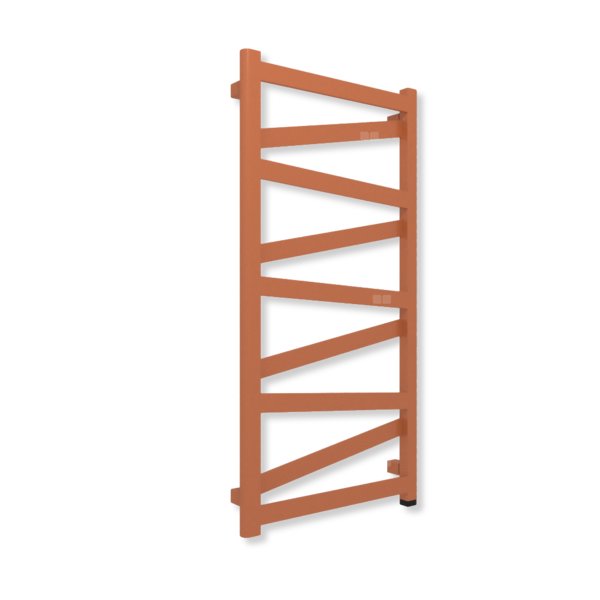 Grzejnik elektryczny TERMA VIPERA ONE 990 x 500 mm, kolor jasna Cu, moc 400 W, podłączenie E1, kabel prosty bez wtyczki szary