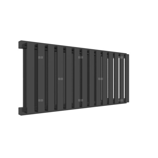 Grzejnik elektryczny TERMA NEMO 645 x 300 mm, kolor heban, moc 400 W, podłączenie E2, kabel spiralny z wtyczką czarny