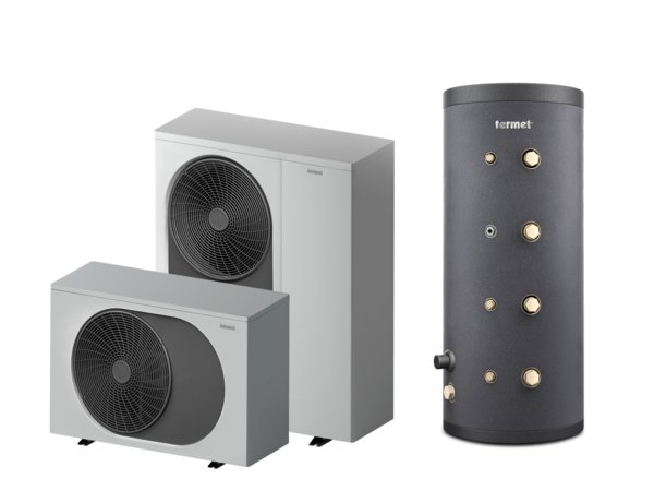 Pakiet 6 - Pompa ciepła powietrzna powietrze-woda monoblok TERMET Heat Gold 20 DC 16.3 kW 380 V + Zasobnik buforowy TERMET ENERGY 300