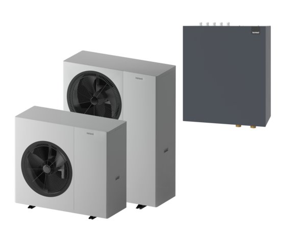 Zestaw 3 - Pompa ciepła powietrzna powietrze-woda monoblok TERMET Heat Platinum 18 EVI/DC 13.3 kW 380 V + Moduł hydrauliczny T-Box 13 PG HP