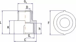 Przedłużka UNIPAK, 1/2'' x 3/8'' (GW x GZ)