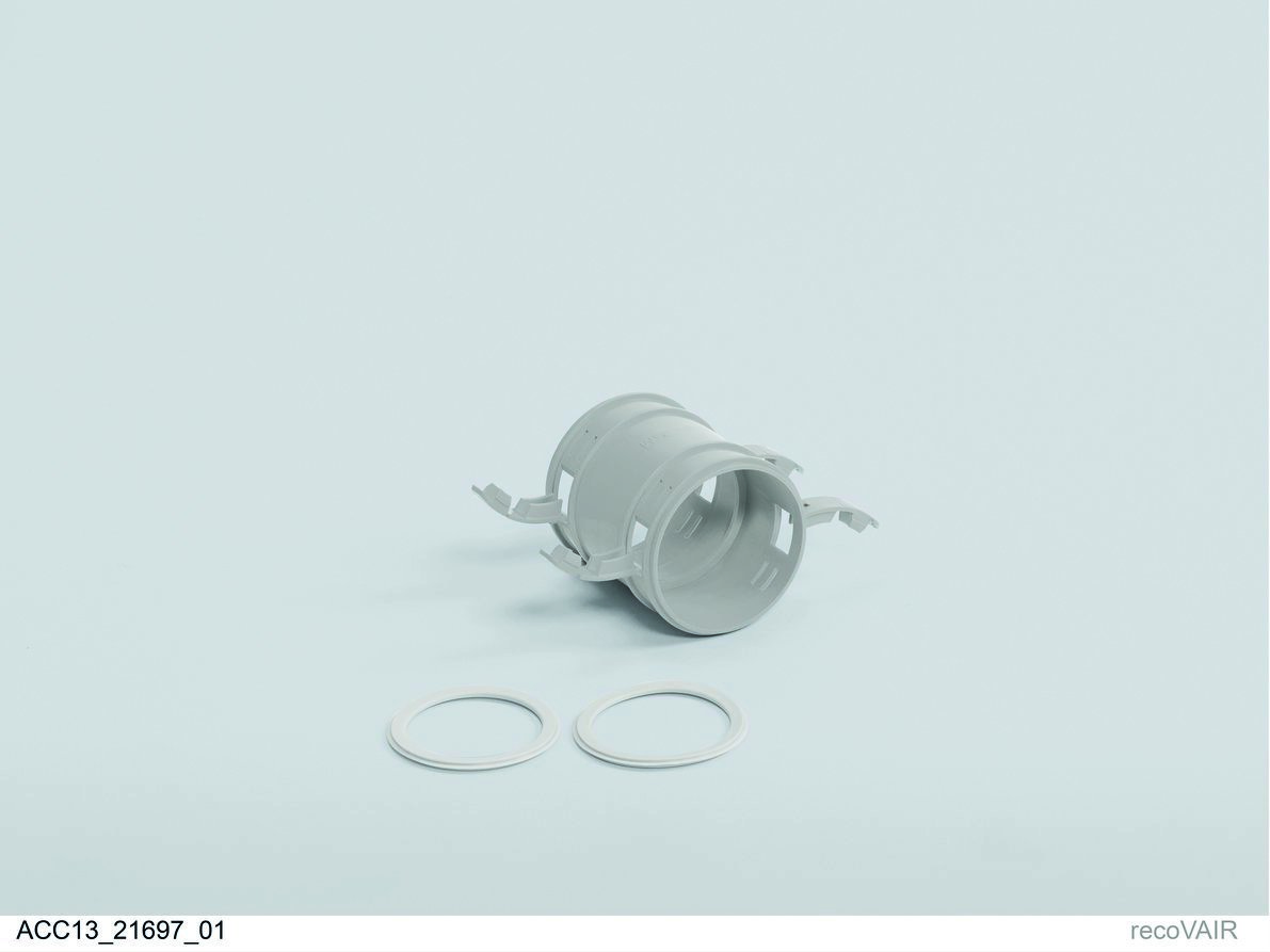 Złączka kielichowa do giętkiego przewodu powietrznego fi75/62 mm z uszczelkami