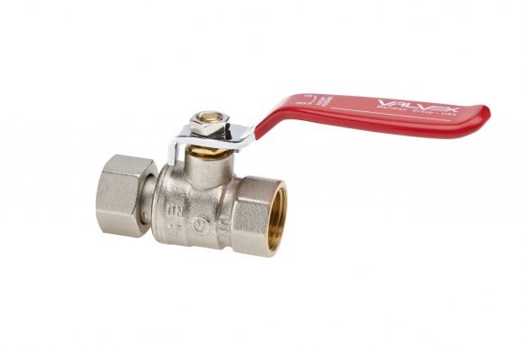 Zawór kulowy VALVEX Spin mosiądz niklowany, PN25 1/2'' x 3/4'' GW, uchwyt: dźwignia
