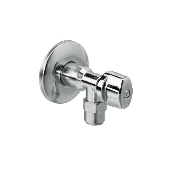 Kurek kątowy EKO PLUS z nakrętką 3/8 chrom 1/2-3/8